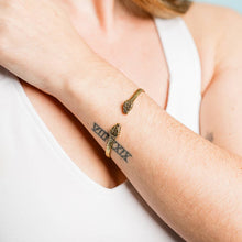 Load image into Gallery viewer, Gold Snake Cuff Bracelet