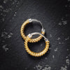Snake Skin Earrings: Brass
