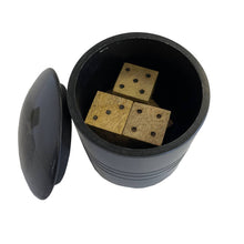 Load image into Gallery viewer, Farkle Six Dice Game in Horn Resin Cup - Vintage Style: Gray