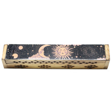 Load image into Gallery viewer, Wooden Incense Burner Box - Sun &amp; Moon (Pink)
