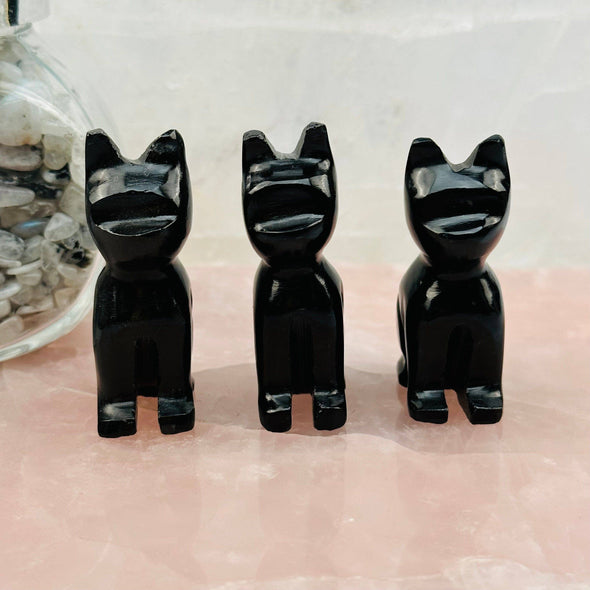 Rock Paradise - Black Onyx Gemstone Cat - Crystal Cat -