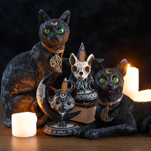 Load image into Gallery viewer, Something Different Wholesale - Gothic Black Cat Moon Backflow Incense Burner