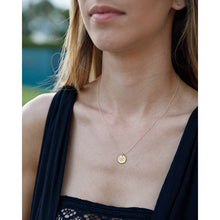 Load image into Gallery viewer, Gold Evil Eye Medallion Necklace: 18 Inch