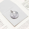 Angel of Peace Moon Silver Necklace: Charm