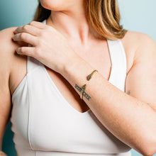 Load image into Gallery viewer, Gold Snake Cuff Bracelet