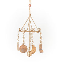Load image into Gallery viewer, Indukala Moon Phase Mobile Wind Chime with Bell