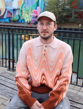 Load image into Gallery viewer, Ripple Knit Mohair Polo Sweater