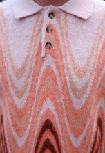 Load image into Gallery viewer, Ripple Knit Mohair Polo Sweater