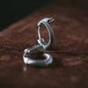 Hognose Snake Earrings: Oxidized Silver