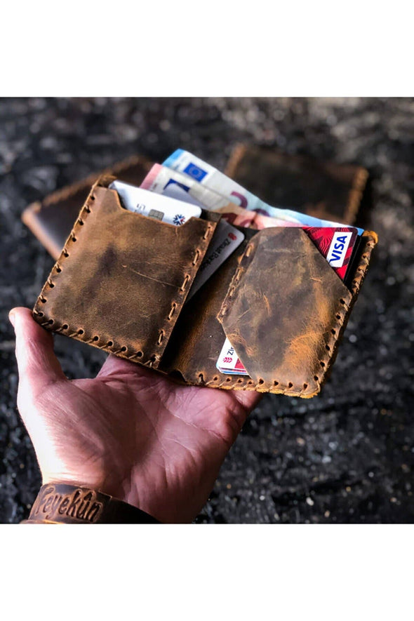 Leather Wallet - Handmade Wallet-CardHolder-Veg Tan Leather