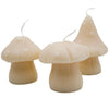 MUSHROOM CANDLE | PILLAR: Wide / White with gold spots