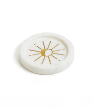 Load image into Gallery viewer, Indukala Round Moon Incense Holder - White Carved Marble