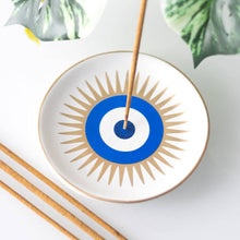 Load image into Gallery viewer, All Seeing Eye Ceramic Incense Holder Plate