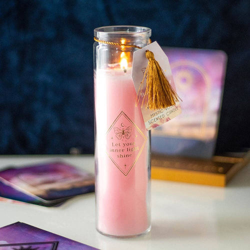 Blackberry Tube Candle with Amethyst Crystals