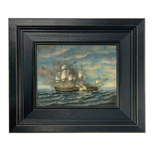 Load image into Gallery viewer, USS Constitution and HMS Guerriere Framed Oil Painting Print: 8&quot; x 10&quot;