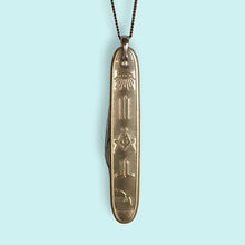 Load image into Gallery viewer, Masonic Knife Necklace: 28 Inch