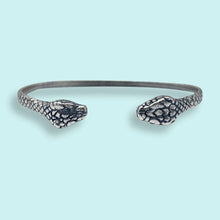 Load image into Gallery viewer, Silver Snake Cuff Bracelet
