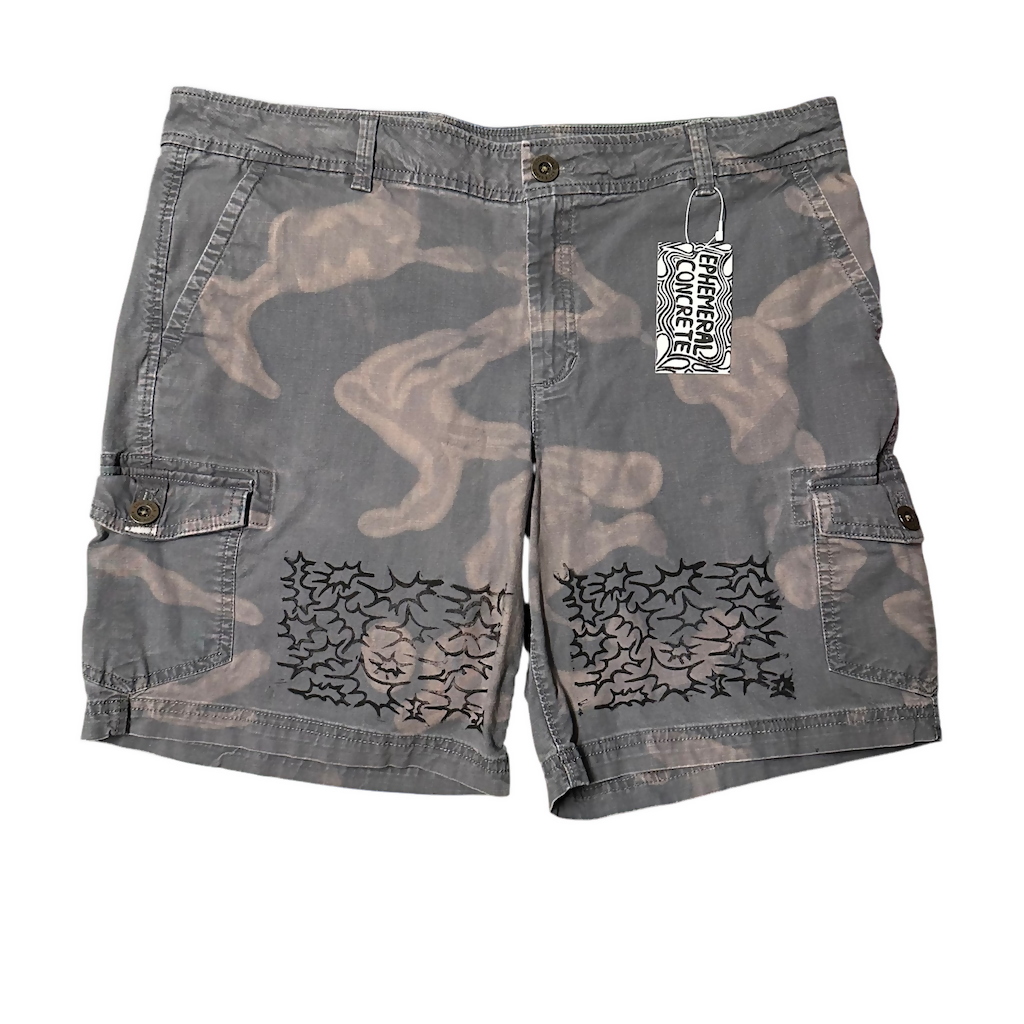 Upcycled grey shorts