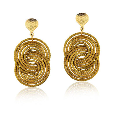 Fetutti Jewelry - 18K Gold Plated Golden Grass Double Drop Earrings