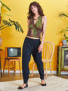 Stylish Black Trousers With Elastic Waist