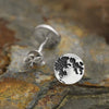 Sterling Silver Full Moon Post Earrings 8x8mm