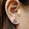 Sterling Silver Swallow Post Earrings 9x11mm
