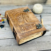 Jay mataji Handicrafts - 400 Pages large Leather Journal, Tree Of Life, Leather Noteb: CHARCOL