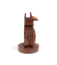 Load image into Gallery viewer, Hand Carved Hoodwink Owl Eyeglass Holder Stand