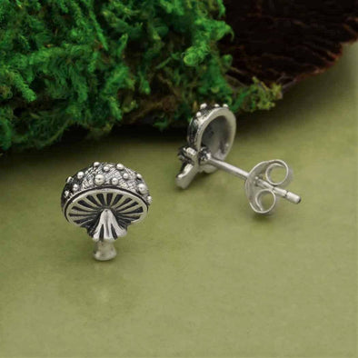 Agaric Mushroom Post Earrings 10x8mm