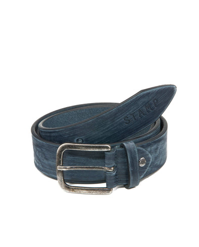 Stamp - Cinturón de hombre Stamp de piel en color azul marino