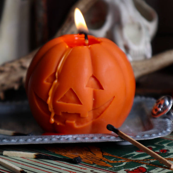 Pumpkin Jack-o-lantern Candle