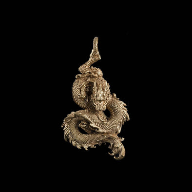 Coppertist.wu - Dragon Pendant: Brass