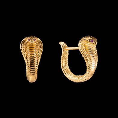 Cobra Earrings: Gold Vermeil