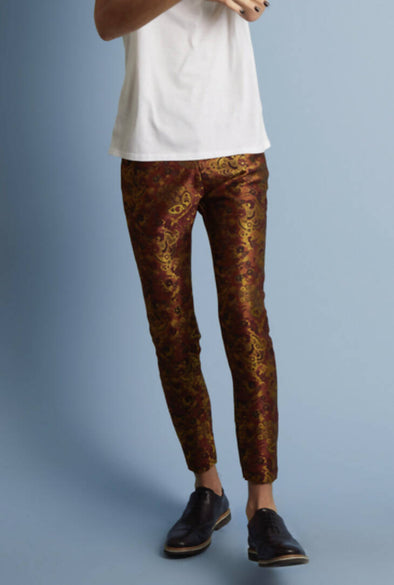 CORLEONE BROCADE GOLD TROUSERS