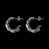 Scorpion Tail Earrings: Oxidized Silver