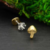 Mushroom Post Earrings 8x6mm