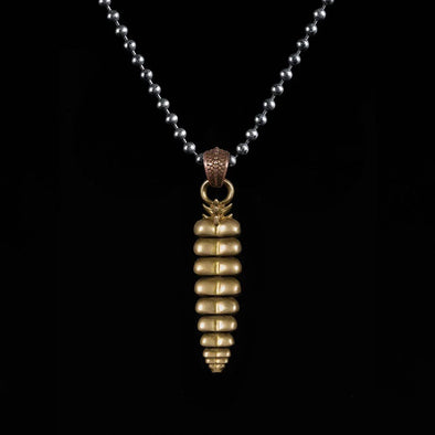 Rattlesnake Tail Necklace: Brass