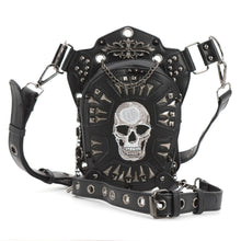 Load image into Gallery viewer, Convertible Skull Design Shoulder Bag/Waist pack in Vinyl