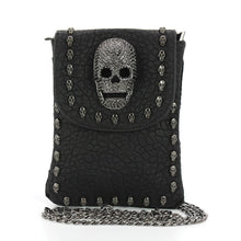 Load image into Gallery viewer, Metal Skull Small Shoulder Pouch