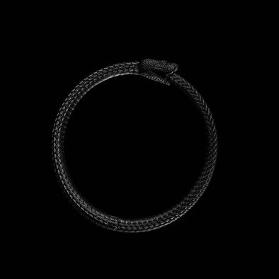 Ouroboros Bracelet: Black / 2.5"