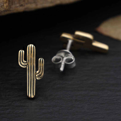 Cactus Post Earrings 12x6mm