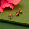 Tiny Bee Post Earrings 6x8mm