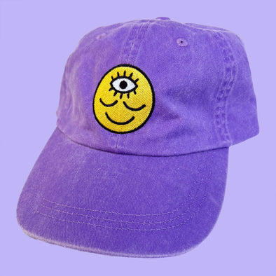 Wokeface - Hat - Wokeface Embroidered Face: Purple