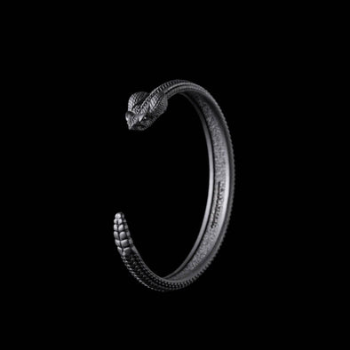 Rattlesnake Bracelet: 8" / Black