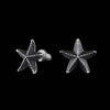 Coppertist.wu - Starfish Earrings: Oxidized Silver
