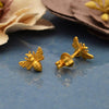 Tiny Bee Post Earrings 6x8mm