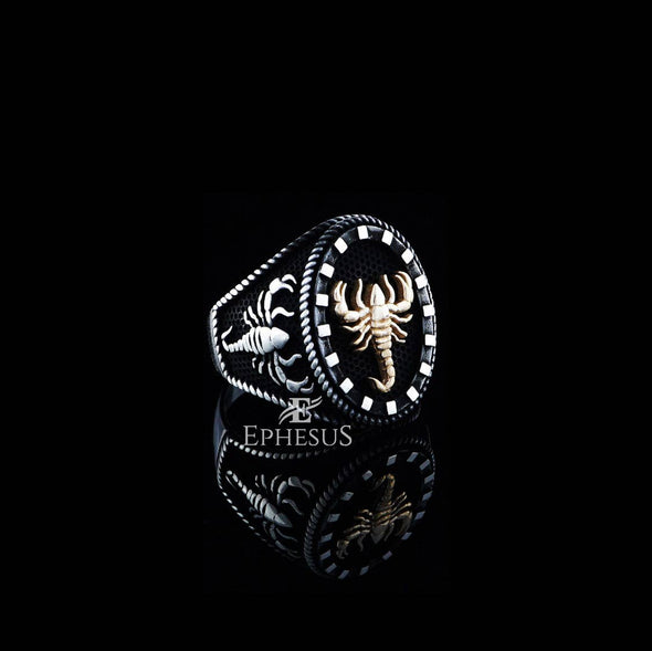 Ephesus Jewelry - Mens Scorpion Ring Sterling Silver