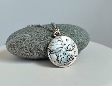 Piccadilly Pendants - Planet Necklace, Space Necklace, Celestial Necklace