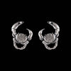Coppertist.wu - Crab Earrings: Oxidized Silver