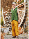 Loose Fit Harem Style Men's Yellow Pants